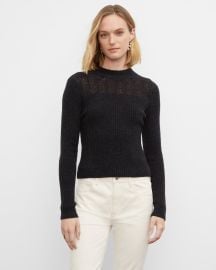 Pointelle Yoke Sweater at Club Monaco