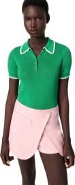 Pointelle knit crochet polo at Nordstrom
