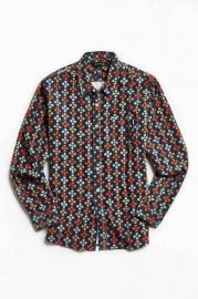 Poler Bear Paw Print Corduroy Button-Down Shirt at Urban Outfitters