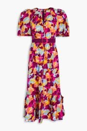 Polina Belted Cotton Blend Poplin Midi Dress at The Outnet