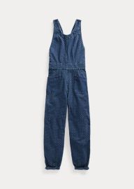 Polka-Dot Indigo Jersey Jumpsuit at Ralph Lauren