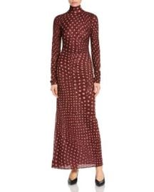 Polka Dot Mesh Long Dress at Bloomingdales