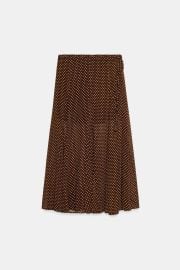 Polka Dot Midi Skirt at Zara