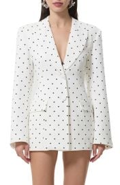 Polka Dot Pinch Waist Blazer at Nordstrom