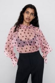 Polka Dot Print Blouse by Zara at Zara