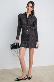 Polka Dot Ruched Snap Midi Dress at Rent the Runway