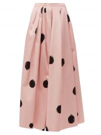 Polka-Dot Satin Midi Skirt by Christopher Kane at Matches