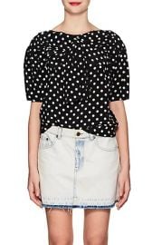 Polka Dot Silk Blouse at Barneys