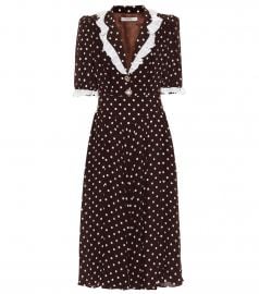 Polka-Dot Silk Midi Dress by Alessandra Rich at Mytheresa