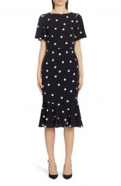 Polka Dot Stretch Silk Charmeuse Dress at Nordstrom