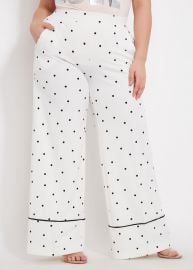 Polka Dot Wide Leg Pant at Ashley Stewart