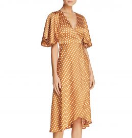 Polka-Dot Wrap Dress at Bloomingdales