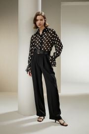 Polka Dots Georgette Blouse at LilySilk