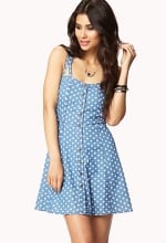 Polka dot chambray dress at Forever 21