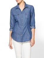 Polka dot chambray shirt at Piperlime