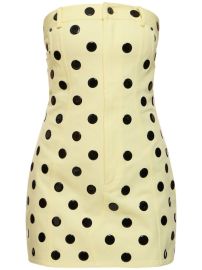 Polka dot cotton strapless mini dress - Area - Women Luisaviaroma at Luisaviaroma