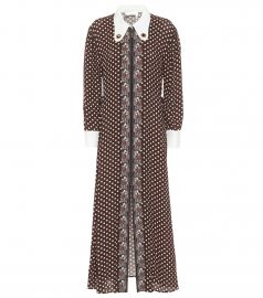 Polka-dot crêpe midi dress at Mytheresa