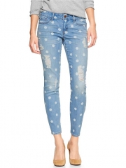 Polka dot jeans at Gap