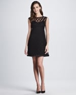 Polka dot lace dress by Laundry by Shelli Segal at Neiman Marcus