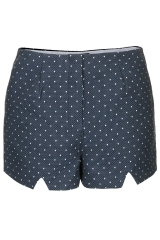 Polka dot notch shorts at Topshop