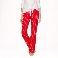 Polka dot pajama pants at J. Crew