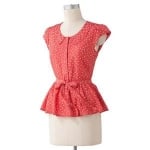 Polka dot peplum blouse by LC Lauren Conrad at Kohls