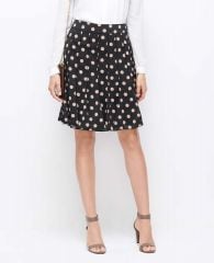 Polka dot pleated skirt at Ann Taylor