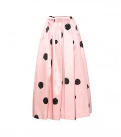 Polka-dot satin midi skirt at Mytheresa