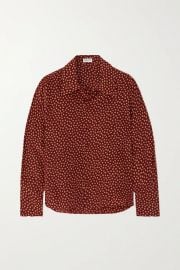 Polka-dot silk crepe de chine shirt at Net a Porter