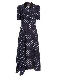 Polka dot silk dress at Matches