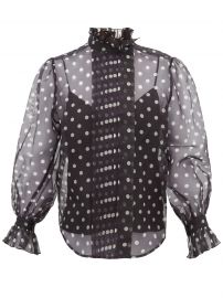 Polka-dot silk-organza blouse at Matches