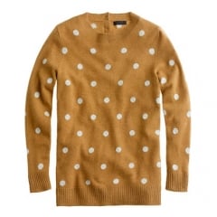 Polka dot sweater at J. Crew