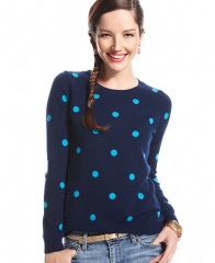 Polka dot sweater by Charter Club at Macys