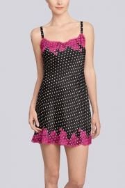 Polka dots chemise at Natori