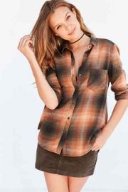 Polly Flannel Shirt orange at Urban Outfitters