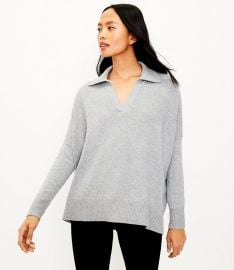 Polo Poncho Sweater  LOFT at Loft