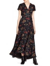 Polo Ralph Lauren - Camron Floral Wrap Silk Dress at Saks Fifth Avenue