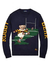 Polo Ralph Lauren - Regular-Fit Bear Lurex-Knit Sweater at Saks Fifth Avenue