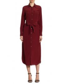 Polo Ralph Lauren - Silk Crepe Shirtdress at Saks Fifth Avenue