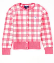 Polo Ralph Lauren Big Girls 7-16 Long-Sleeve Gingham Cardigan Dillardx27s at Dillards