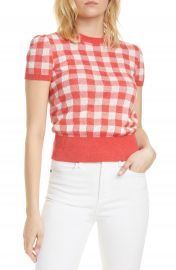 Polo Ralph Lauren Check Short Sleeve Sweater   Nordstrom at Nordstrom