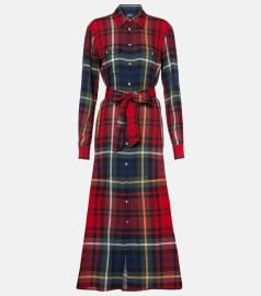 Polo Ralph Lauren Checked Cotton blend Shirt Dress at Mytheresa