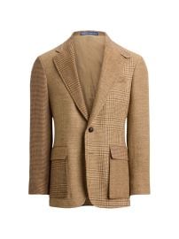 Polo Ralph Lauren Checked herringbone-pattern Blazer Brown at Farfetch