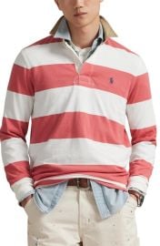 Polo Ralph Lauren Classic Fit Khaki Collar Rugby Shirt at Nordstrom
