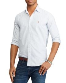 Polo Ralph Lauren Classic Fit Long Sleeve Striped Cotton Oxford Button Down Shirt Bloomingdales at Bloomingdales