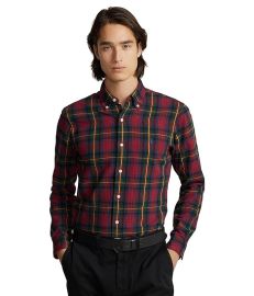 Polo Ralph Lauren Classic Fit Plaid Oxford Shirt com at Zappos