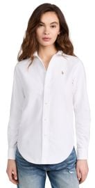 Polo Ralph Lauren Cotton Oxford Long Sleeve Buttondown White 10 at Shopbop