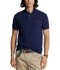 Polo Ralph Lauren Custom Slim Fit Solid Mesh Polo Shirt at Dillards