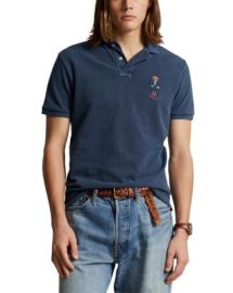 Polo Ralph Lauren Custom Slim Polo Bear Mesh Polo Shirt Bloomingdales at Bloomingdales