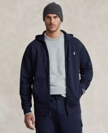 Polo Ralph Lauren Double Knit Full Zip Hoodie in Navy at Macys
